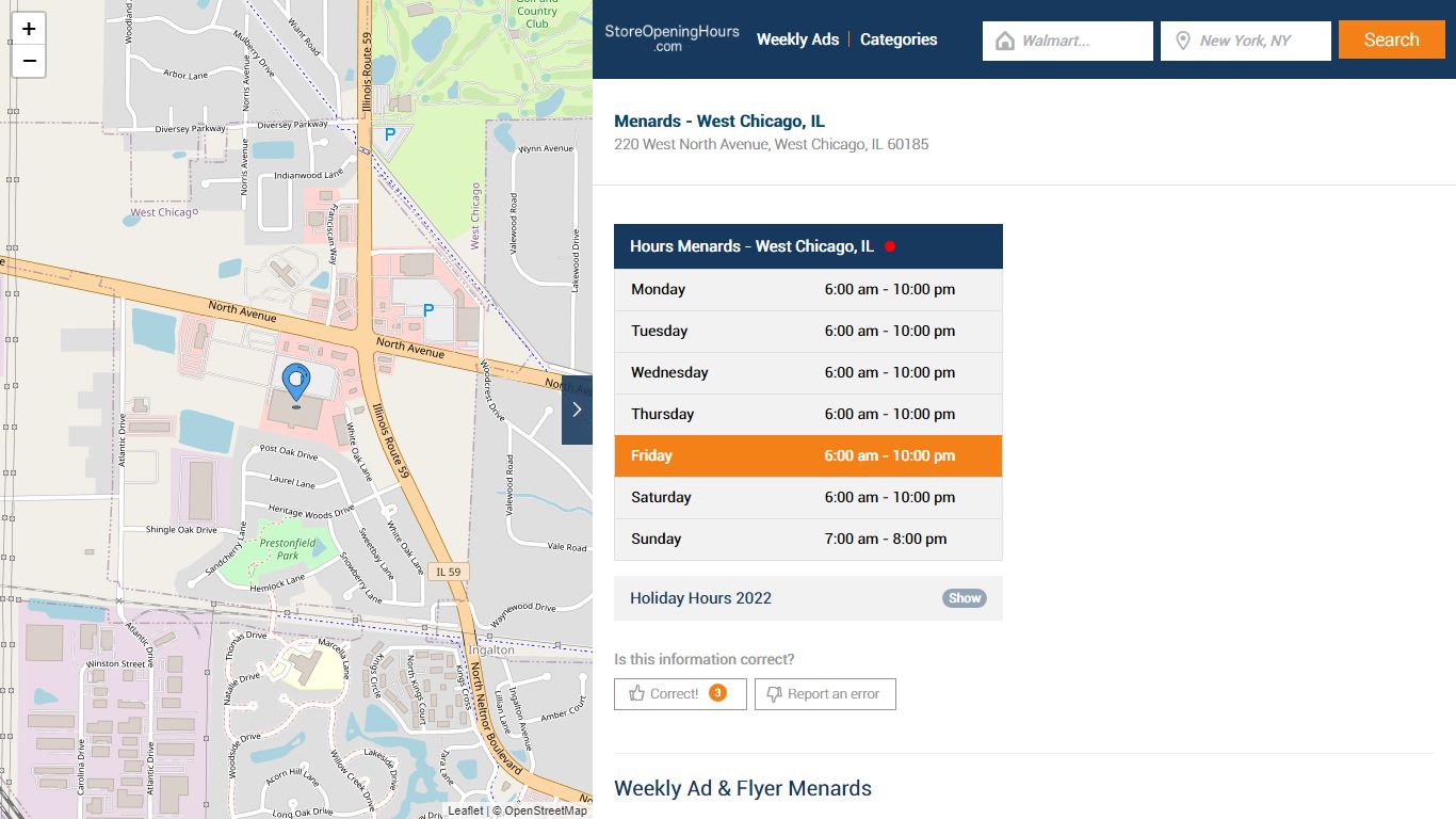 Menards - West Chicago, IL - Hours & Weekly Ad