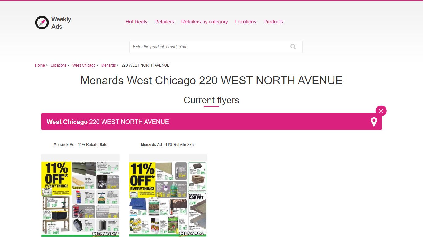 Menards West Chicago 220 WEST NORTH AVENUE - Weekly Ads