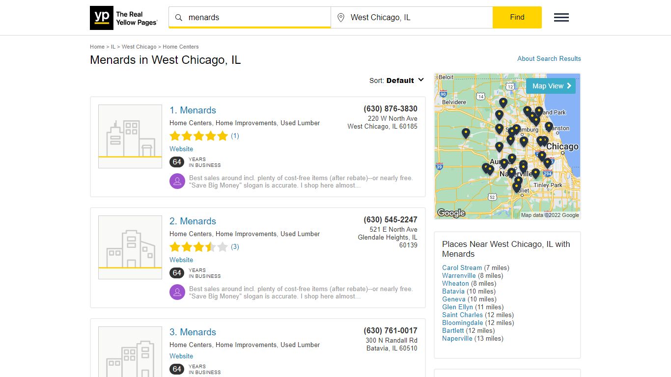 Menards Locations & Hours Near West Chicago, IL - YP.com